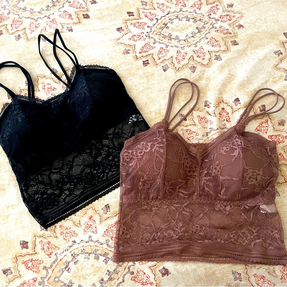Lace bralette tank top